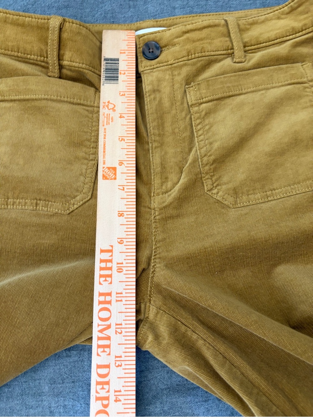 Ann Taylor LOFT THE PALMER Mustard Yellow Brown Wide Leg Corduroy Boho Pants 6 - Picture 14 of 14